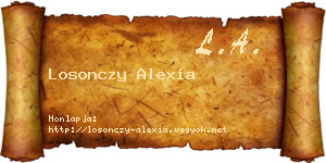 Losonczy Alexia névjegykártya